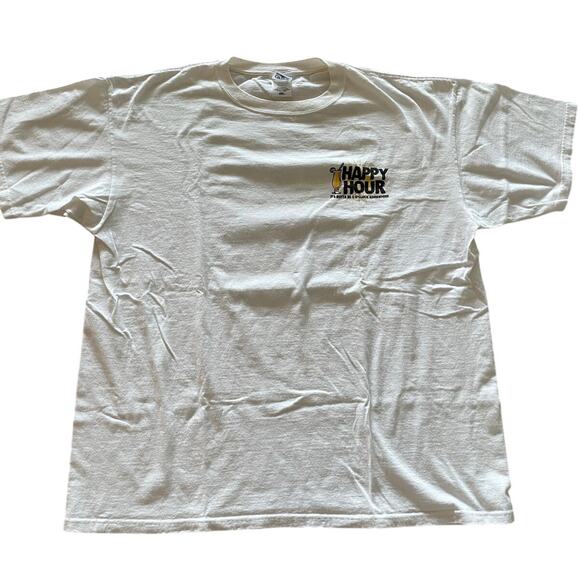 Top Sail Island Happy Hour Vacation T-Shirt Anvil White 2XL - Picture 2 of 6